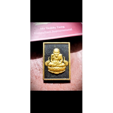 LP Thuad amulet with silver & gold takrut