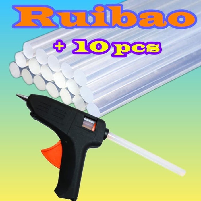 

Alat Lem Tembak Glue Gun 20W + 10pcs Lem Bakar Cair / Lem Lilin BBB