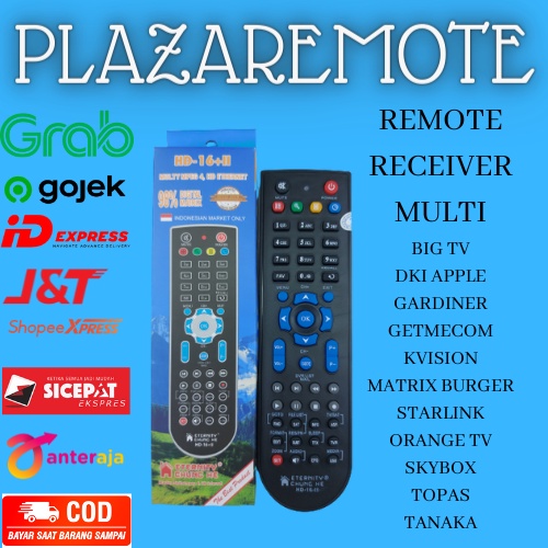 REMOTE MULTI RECEIVER PARABOLA HD MP4 HD 16 NEW