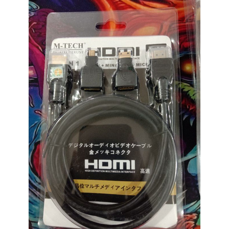 HDMI to HDMI + mini HDMI + micro HDMI