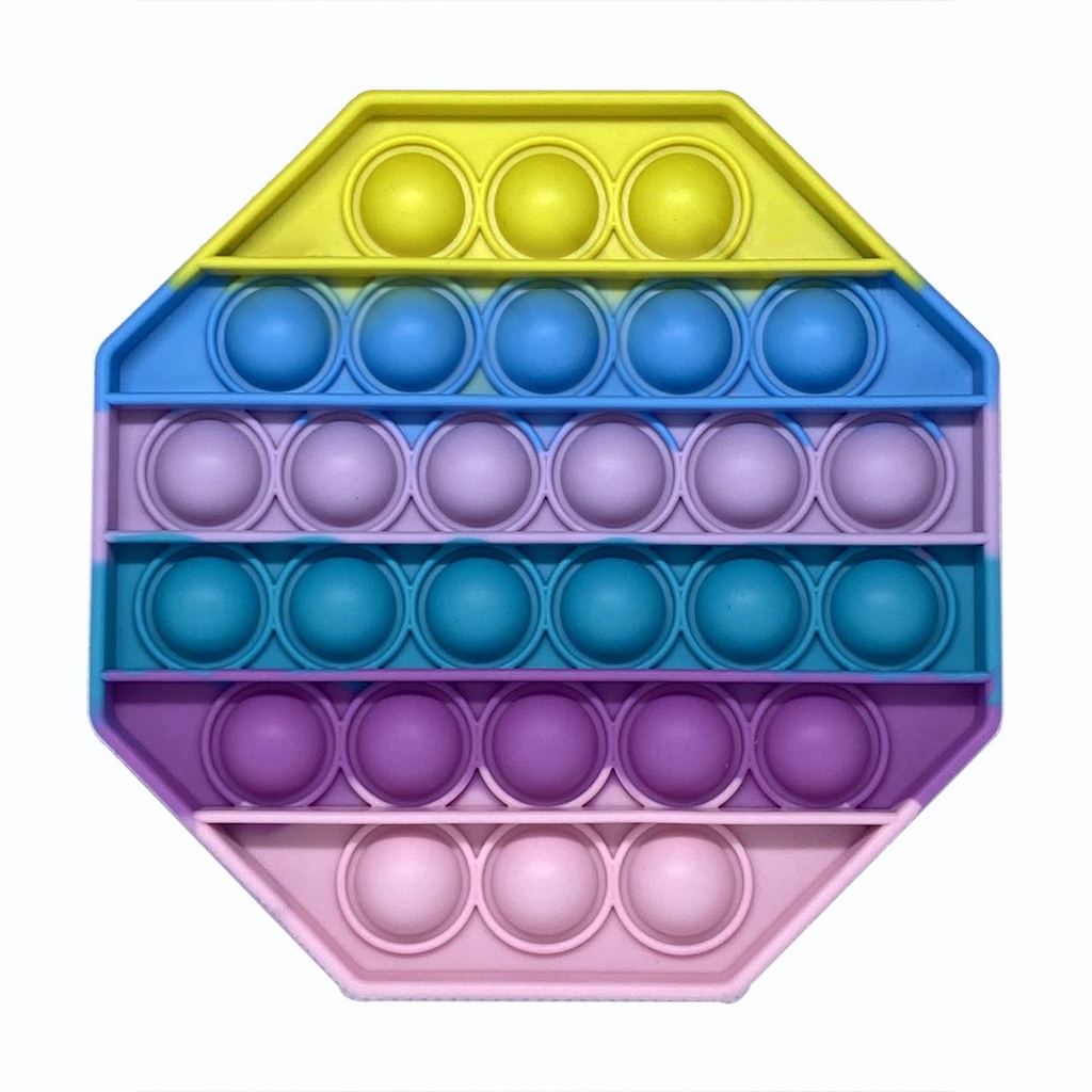 [HH] MAINAN ANAK POP IT RAINBOW UNICORN AMONG US MURAH / KIDS TOY BUBBLE POP ITS FIDGET PUSH POPIT DADU PENGHILANG STRESS-HEXAGON MACRON