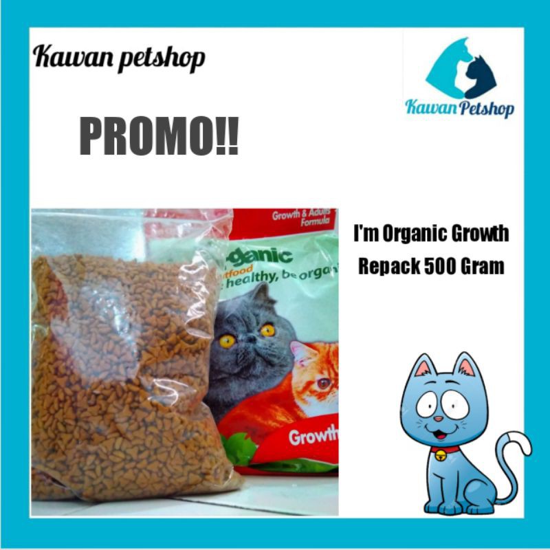 Makanan Kucing Repack im organic growth 500 Gram Makanan Kucing Im organic