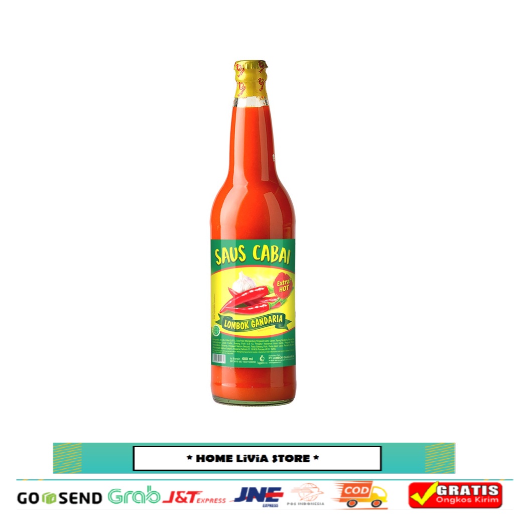 

Lombok Gandaria Saus Cabai Extra Hot Botol Kaca 600 ml