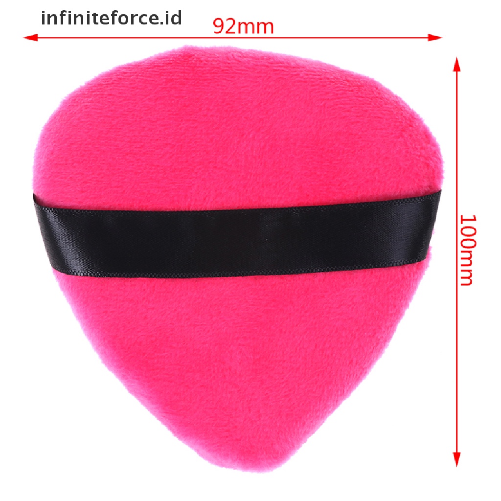 Infiniteforce.id Spons Puff Mini Bentuk Tetesan Air Bahan Katun Satin Velvet Untuk Makeup / Kosmetik Wanita