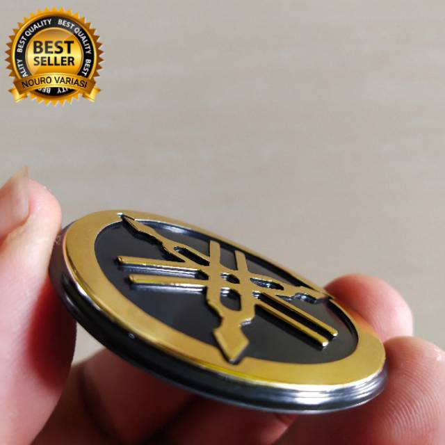emblem timbul logo garputala yamaha bahan abs plastik kwalitas bagus ukuran 4.5cm x 4.5cm rx king-2