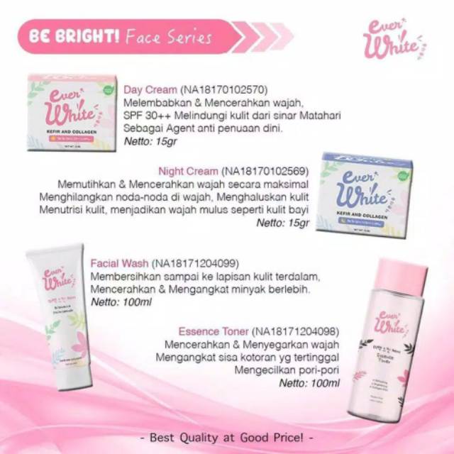 [NEW PACKAGING] EVERWHITE Be Bright! Face Series Set