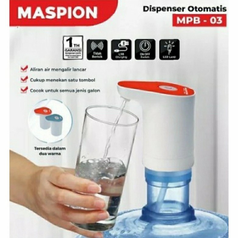 MASPION Pompa Galon Dispenser Air Minum Elektrik Cas MPB-03 / MPB03 - Warna Random