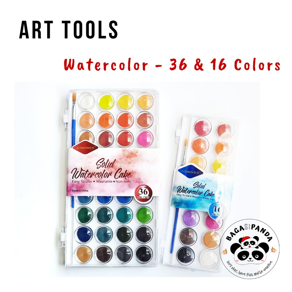

Dck Cat air padat 16 warna dan 36 warna - solid water color cake