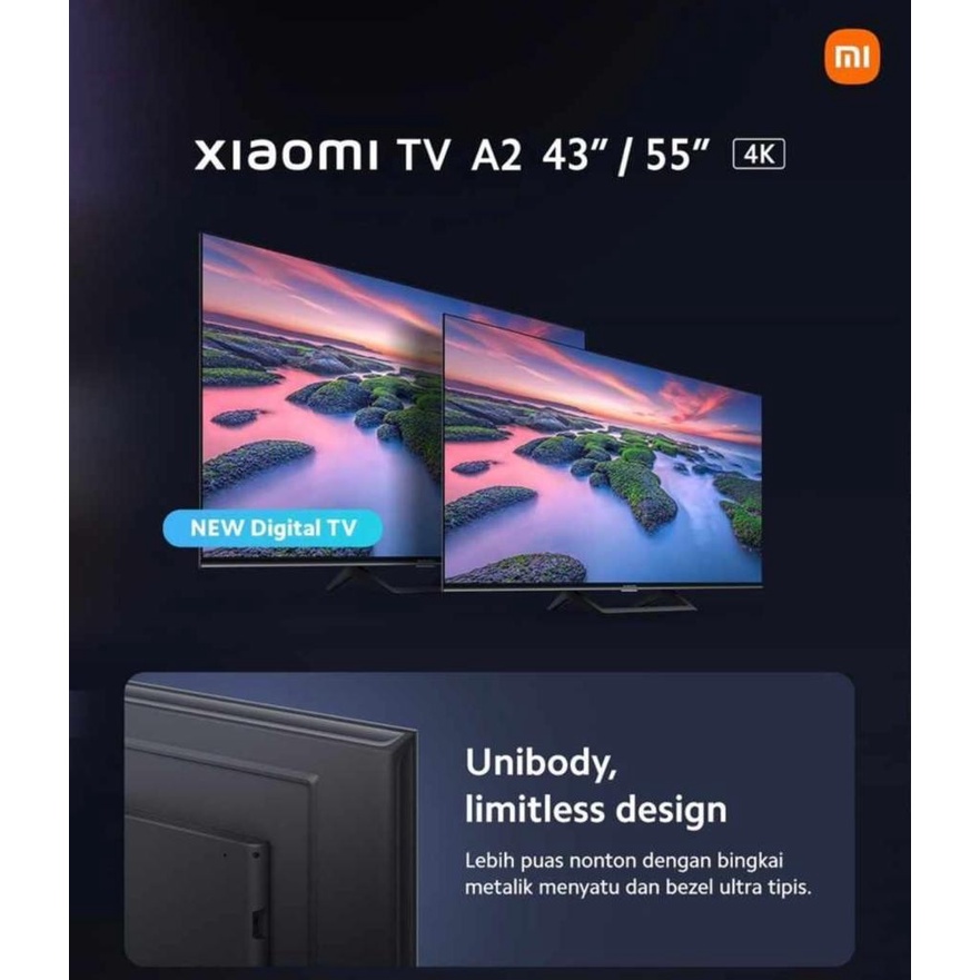 Xiaomi Mi TV A2 55 Inch 4K UHD Dolby Vision HDR10 Android Smart Digital