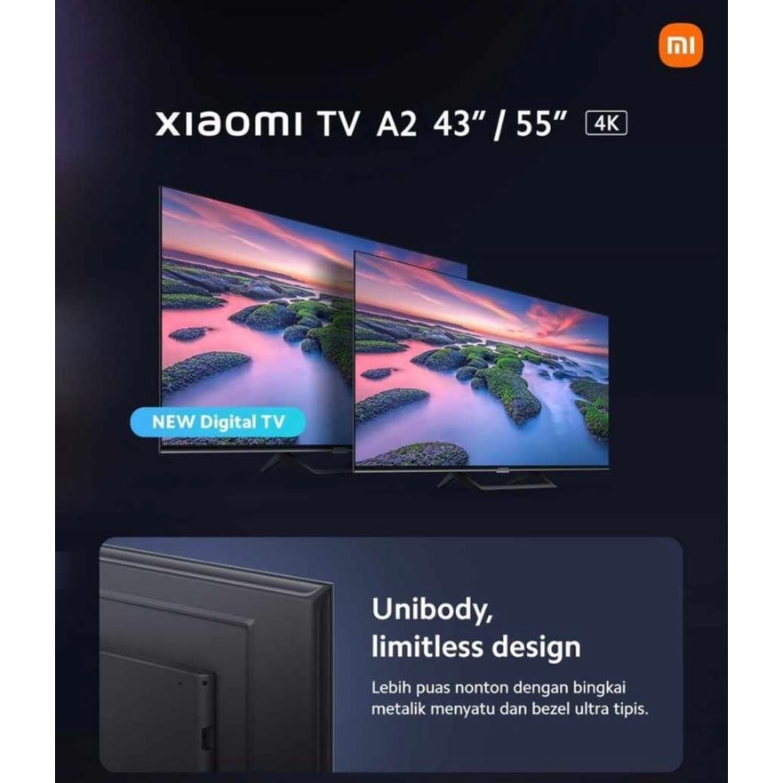 Xiaomi Mi TV A2 43 Inch 4K UHD Dolby Vision HDR10 Android Smart Digital