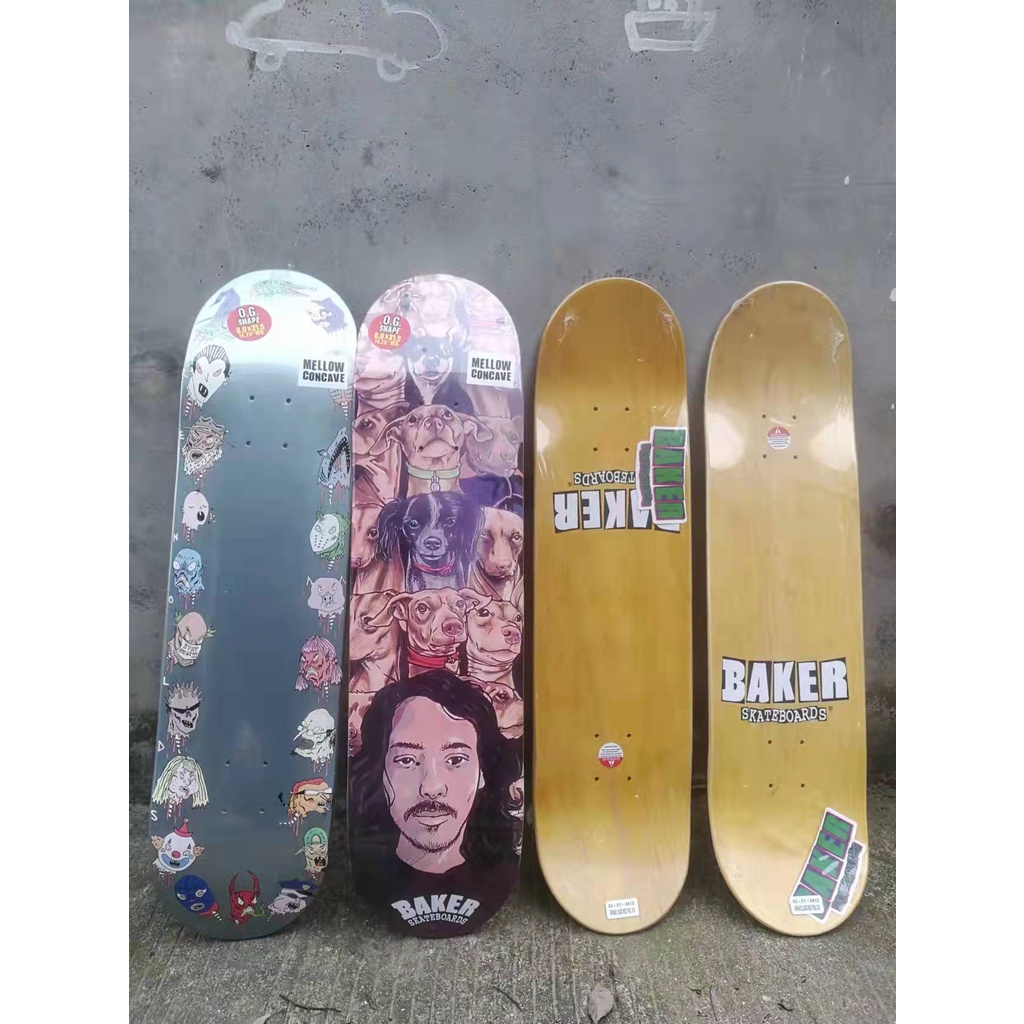 Baker deck skateboard pro 7 plys cananian maples cold press deck 31x8.25 inch Untuk Dewasa