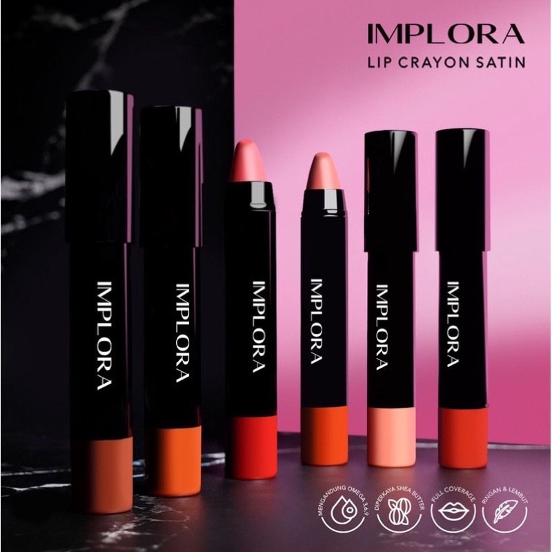 IMPLORA LIP CRAYON SATIN ORIGINAL BPOM