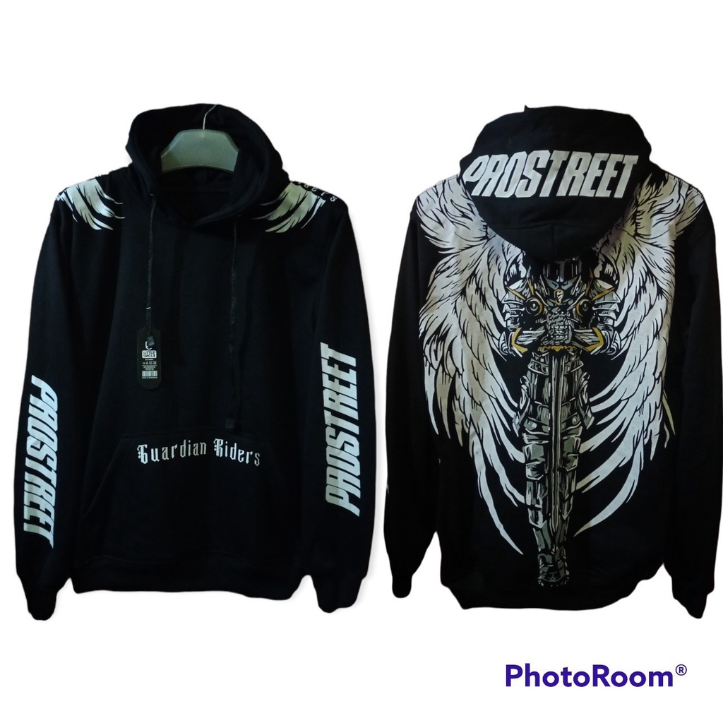 SWEATER HOODIE PROSTREET BLACK EDITION - HOODIE PROSTREET X TREME RIDER - JAKET SWEATER PRIA WAMITA UNISEX PREMIUM BAHAN LEMBUT SIZE LOKAL