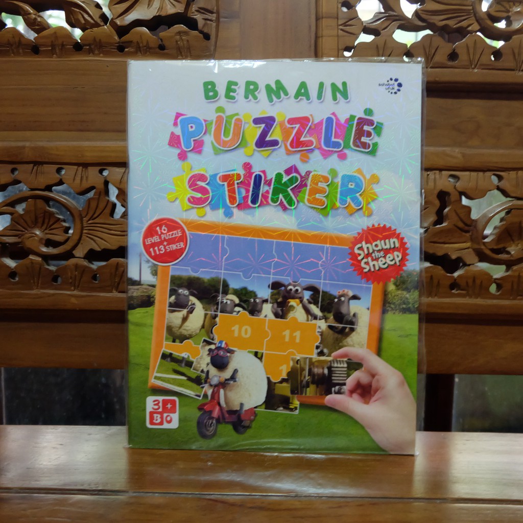 Buku Aktivitas Anak Bermain Puzzle Stiker Shaun the Sheep