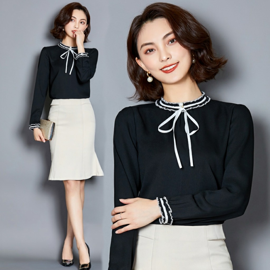 Baju Atasan Wanita Blouse Kerja Wanita Kantor Import Bangkok Premium Blouse Wanita Korea Fashion Mus