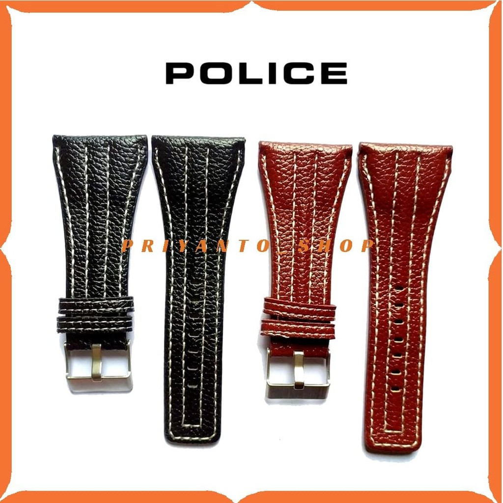 Strap Tali Jam Tangan Leathers Kulit Police 38mm