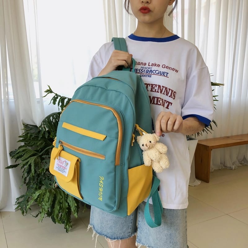 Twenty Bag - Tas Ransel Sekolah Anak Wanita Dan Pria Untuk Anak PAUD TK SD SMP REMAJA Terbaru 2021 Kekinian Motif Carakter YHAO COMBINASI Korean Sytle Multifungsi Bahan Canvas