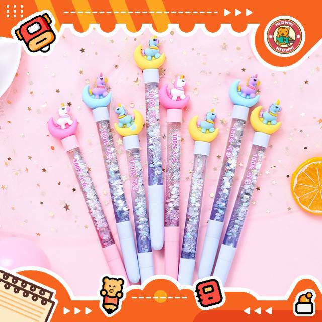 

Pulpen Unicorn Moon Glitter PP0048