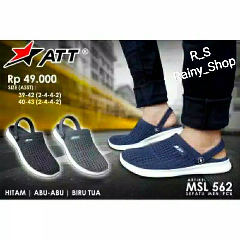 Sepatu sandal selop karet murah anti air/anti slip untuk pria/wanita ATT MSL 562