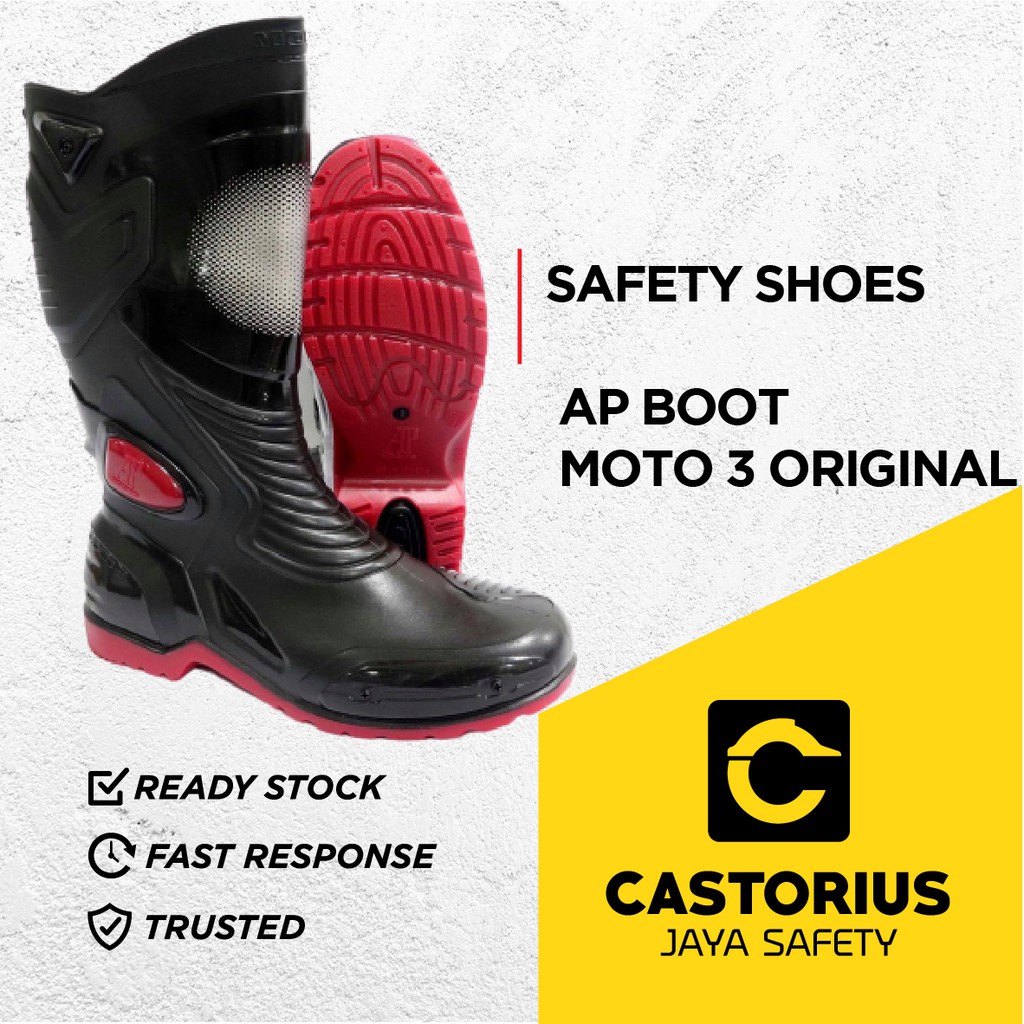 SEPATU AP BOOT MOTO 3 ORIGINAL SEPATU BOOT PROYEK BERKUALITAS & MURAH