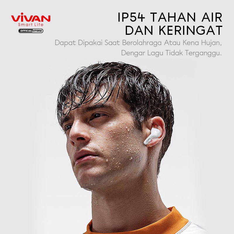 handfree earphone hanset TWS Noise Cancelling Vivan Liberty T300NC (Hybrid ANC, -35dB)