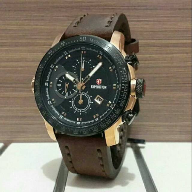 Jam tangam pria Expeditio  E6372 leather original