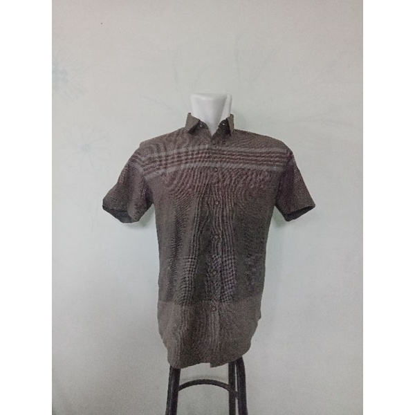Promo Kemeja Baju Pria Watchout Ori Kotak Coklat Size S
