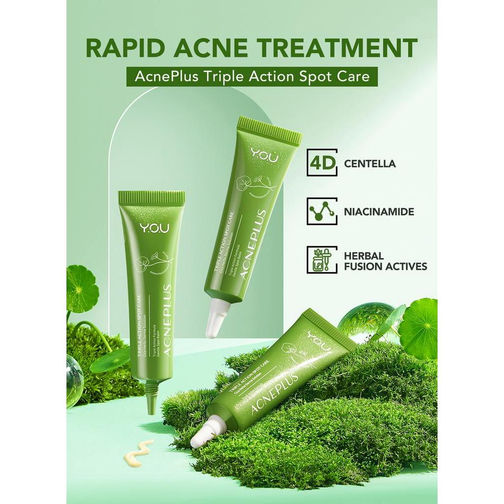 YOU AcnePlus Spot Care Acne Treatment | 4D Centella Asiatica Niacinamide Herbal Obat Jerawat - CO