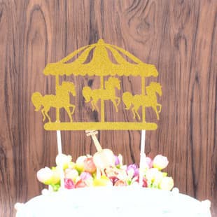 JGO topper cake / tusukan hbd unicorn kue bianglala horse baby