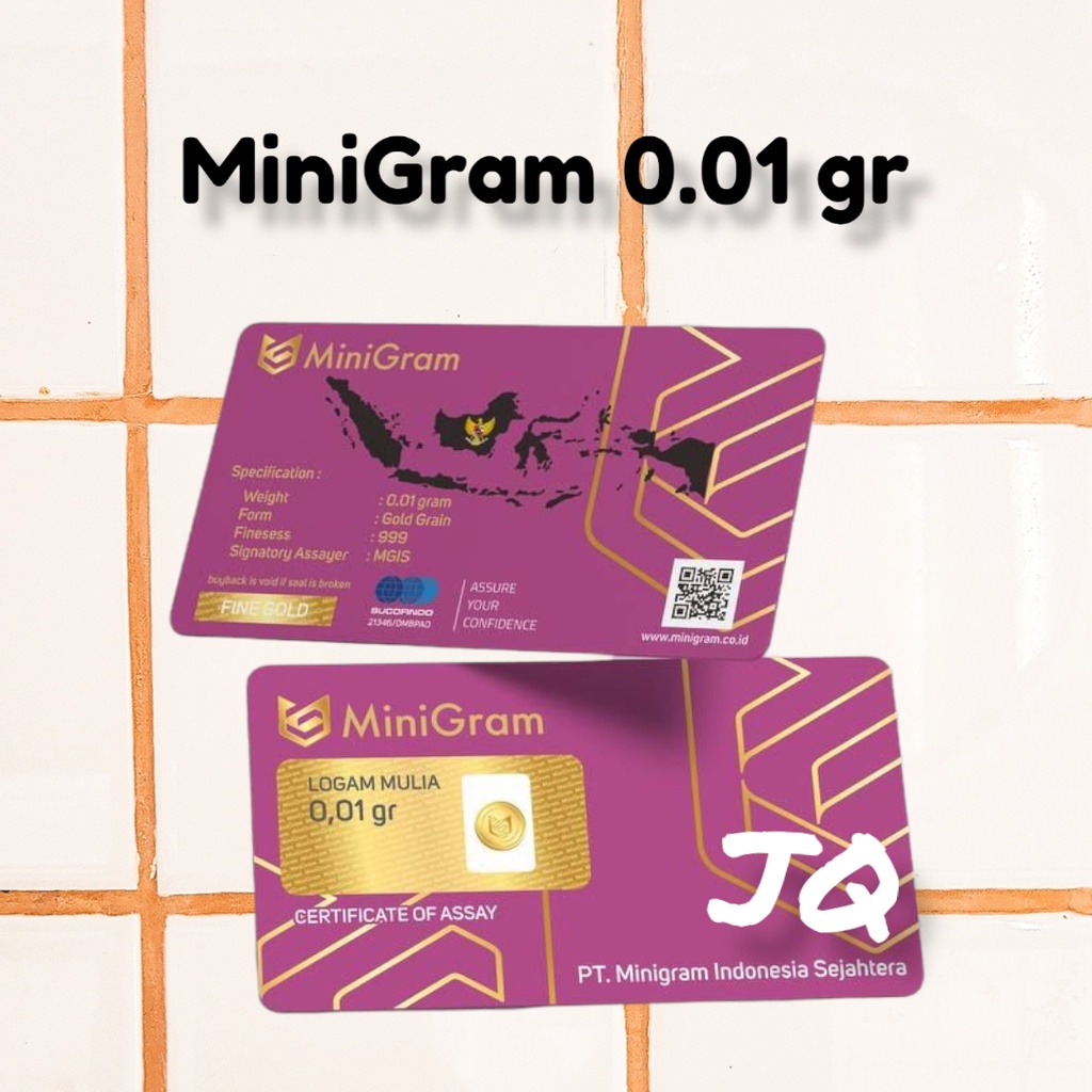 MiniGram Logam Mulia Baby Gold Mini Gold 0.01 gram