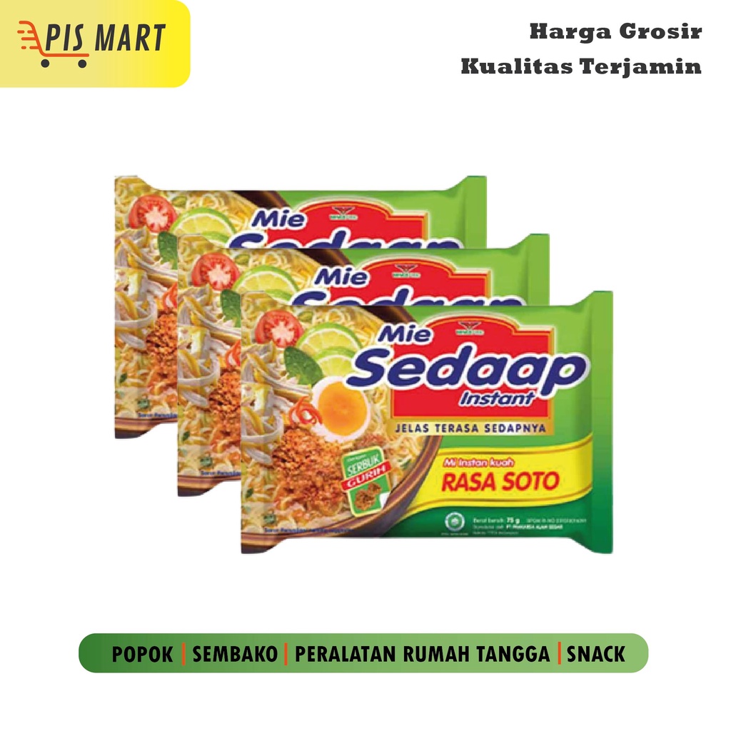 

Mie Sedaap Kuah Rasa Soto Mie Instan 3pcs