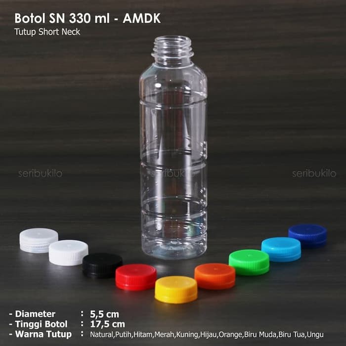 Botol Plastik 330 ml Almond / Botol Plastik 330 ml - Short Neck