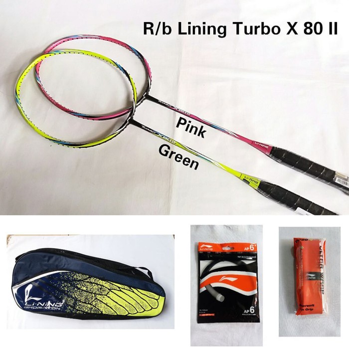 RAKET BADMINTON LINING TURBO X80 II RAKET LINING ORIGINAL