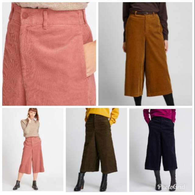 UNIQLO ORI Celana Pants Panjang 7/8 Wanita High Waist CORDUROY Kulot GARANSI TERMURAH SALE 80% READY