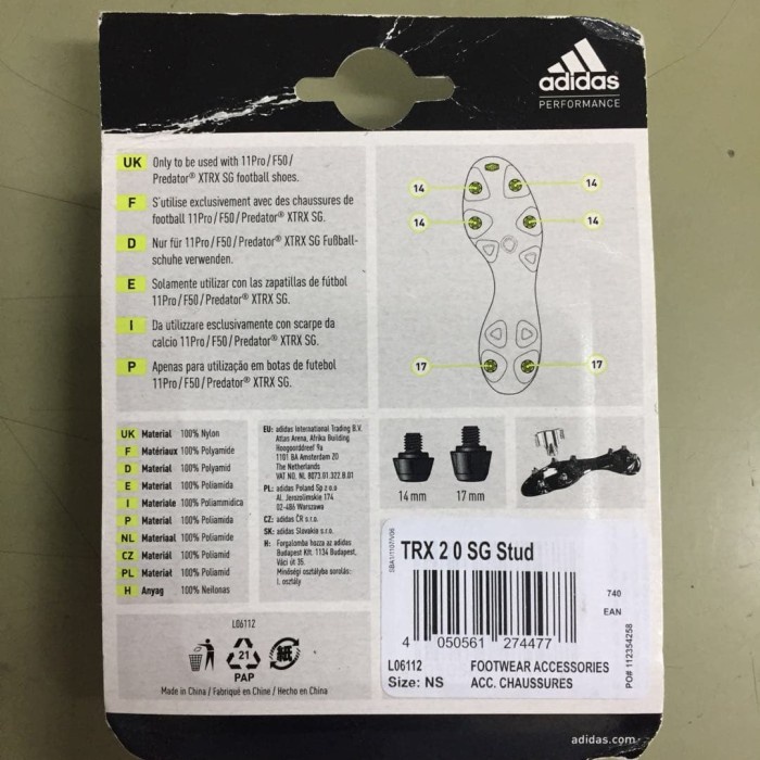 540vfee Adidas F50 / Predator Stud Keys Original (Kunci Pul Sepatu Bola) fw01fhw0