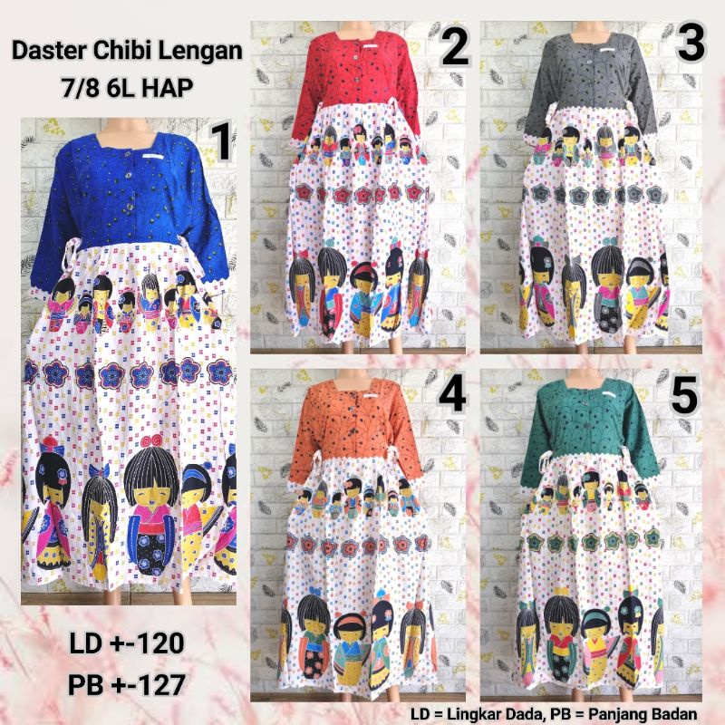 DASTER CHIBI LENGAN 7/8 JUMBO 6L HAP BUSUI FRIENDLY BU TEJO SEJE + TAMBU