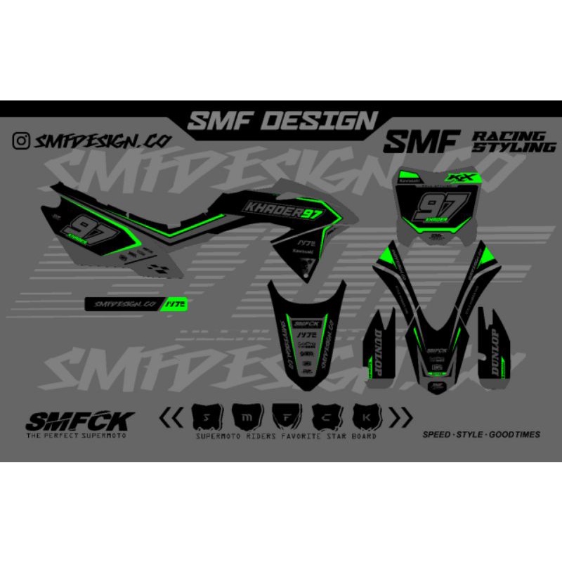 DECAL KLX DTRACKER SUPERMOTO TRAIL KUALITAS TERBAIK