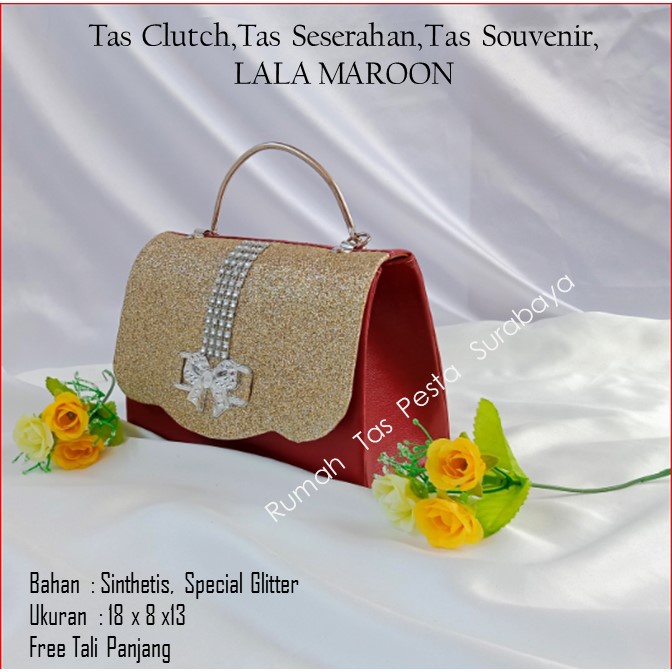 Tas Clutch,Tas Seserahan,Tas Souvenir,LALA MAROON