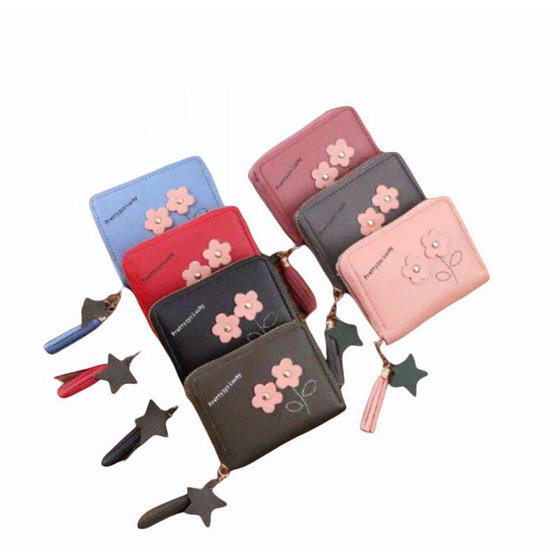 EV - DOMPET WANITA LUCU DENGAN MOTIF BUNGA D24