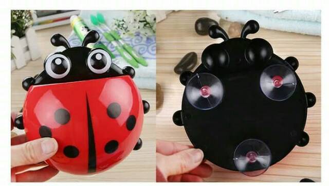 LadyBug Tooth Brush HoldeR/ dispenser / tempat sikat gigi