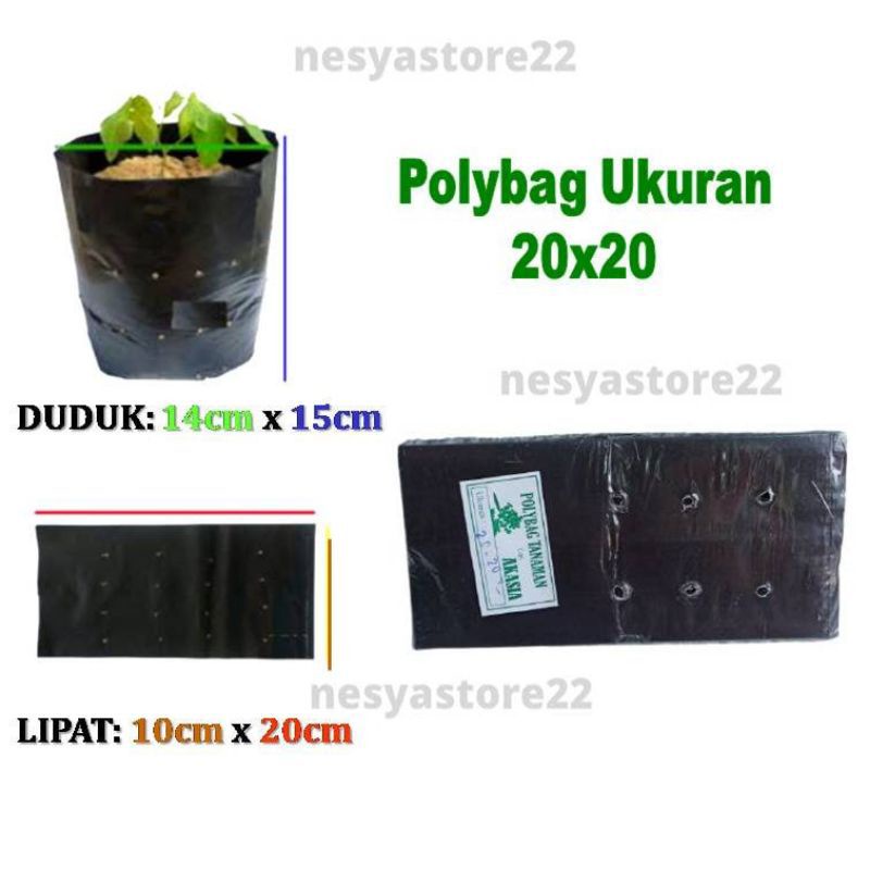 Polibag Polybag Polibek Ukuran 20x20 Eceran 1 Lembar