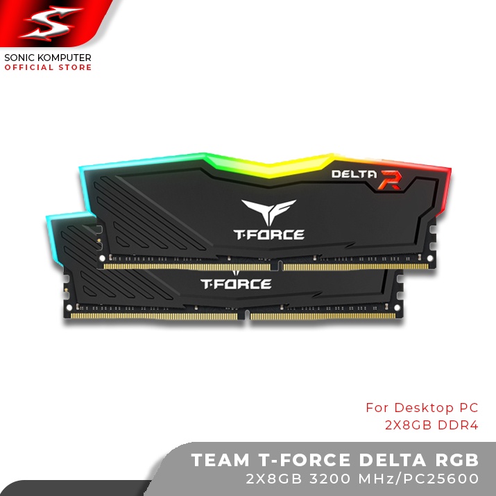 Team Delta DDR4 RGB PC25600 3200Mhz Dual Channel 16GB (2x8GB)