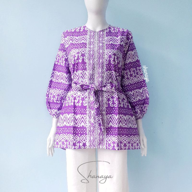 Shanaya Baju Batik Wanitua Blus Tali Cap Garutan XS S M L XL XXL seragam exclusive premium-1