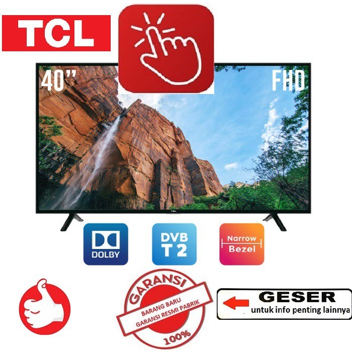 TCL LED 40inch 40B3 full HD-Digital TV - RESMI TCL garansi 3 TAHUN