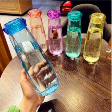 COD BOTOL KACA MINUM DIAMOND KRISTAL KAPASITAS 450ML BOTTLE IMPORT CRYSTAL 450ML