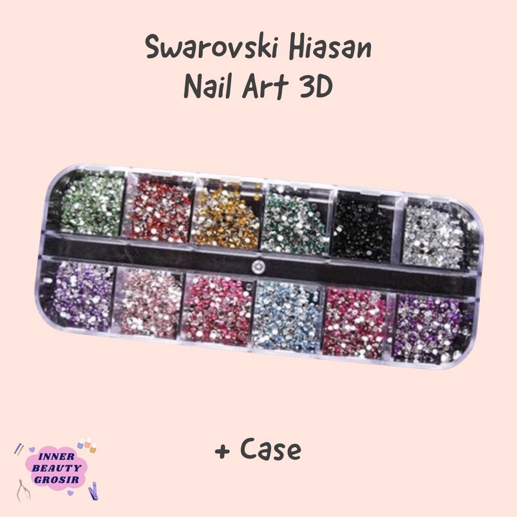 Swarovski hiasan nail art 3d