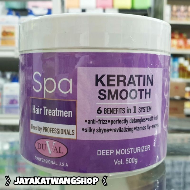 JEMPOL DUVAL SPA KERATIN SMOOTH 500GR / Spa Rambut / Masker Rambut