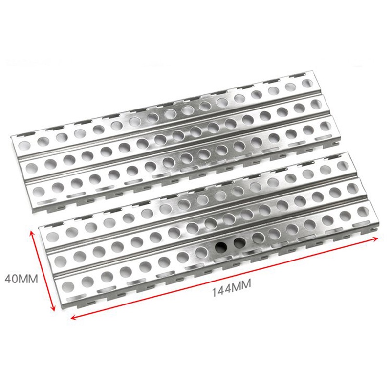 2Pcs Papan Tangga Pasir Bahan Stainless Steel Untuk Axial SCX10 TRX-4 D90 1 / 10 RC Crawler Car