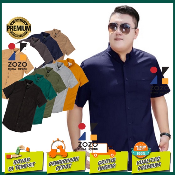 XXXXL / 4L PROMO KEMEJA LENGAN PENDEK KASUAL JUMBO TERLARIS