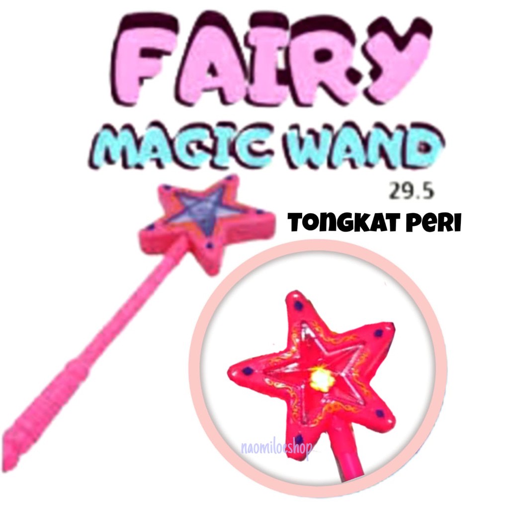 Mainan Anak Perempuan Tongkat Peri Ajaib Bintang Magic Wand Star Fungsi Lampu dan Suara